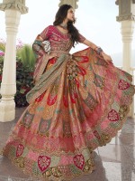 Multicolor Banarasi Silk Lehenga Choli